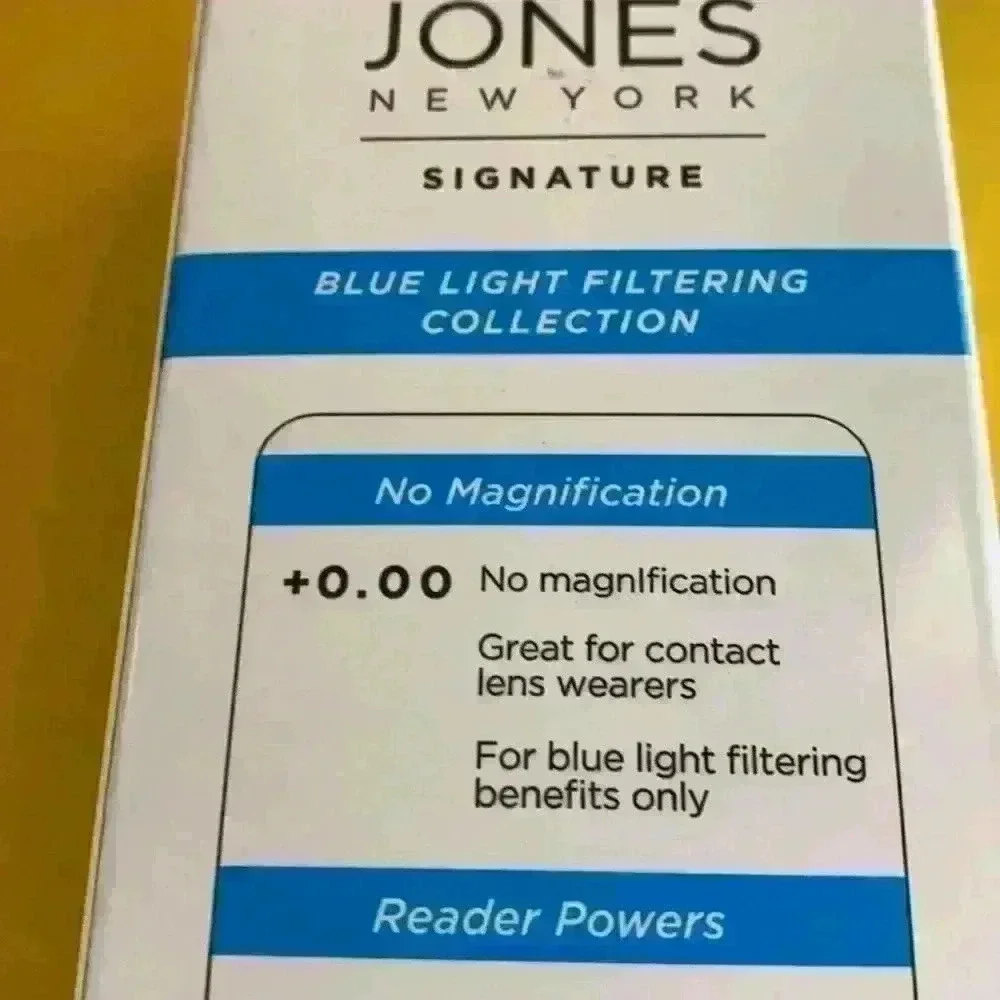 Jones blue light filtering reading glasses, 0.00